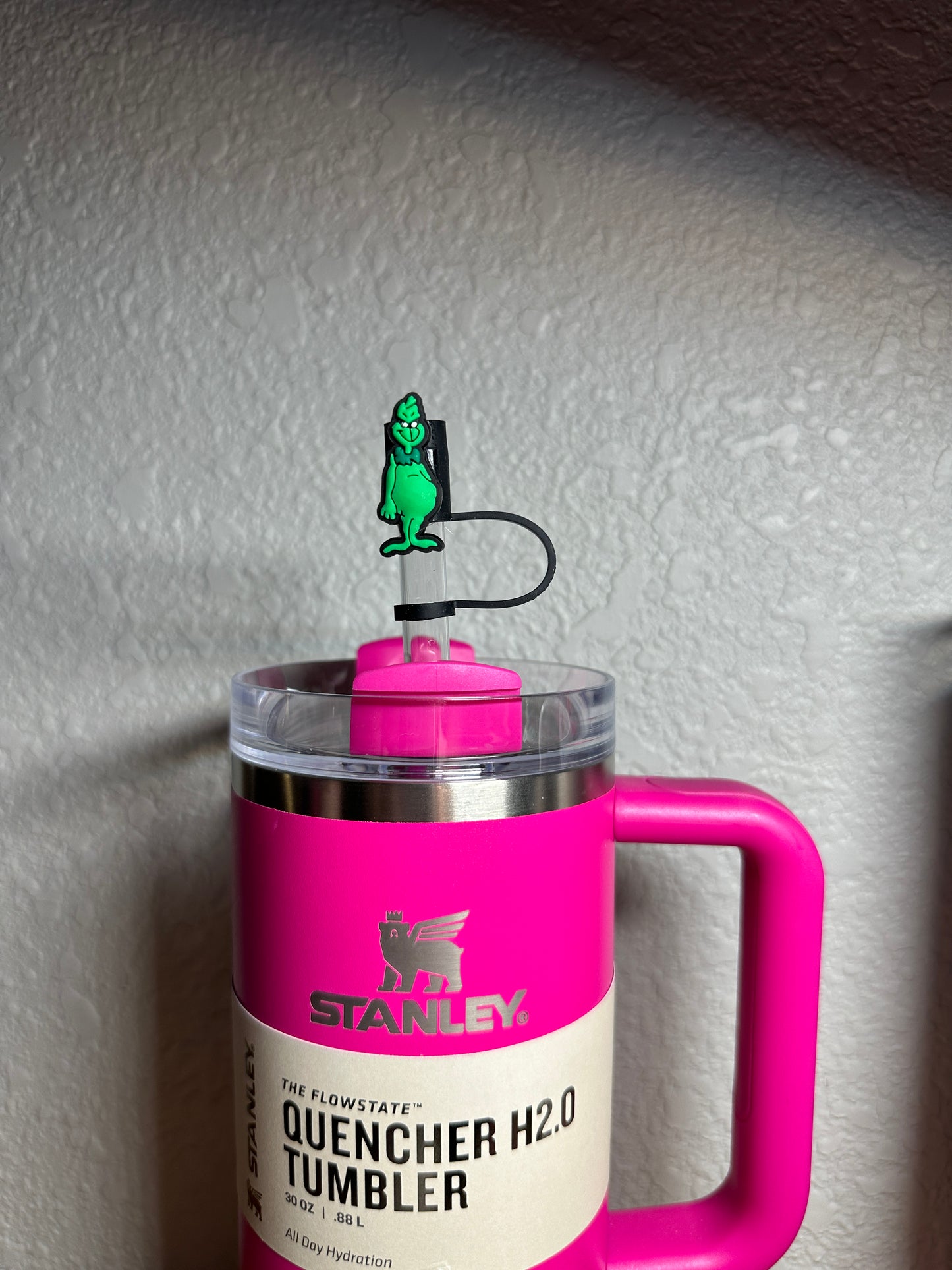 Grinch Straw Topper