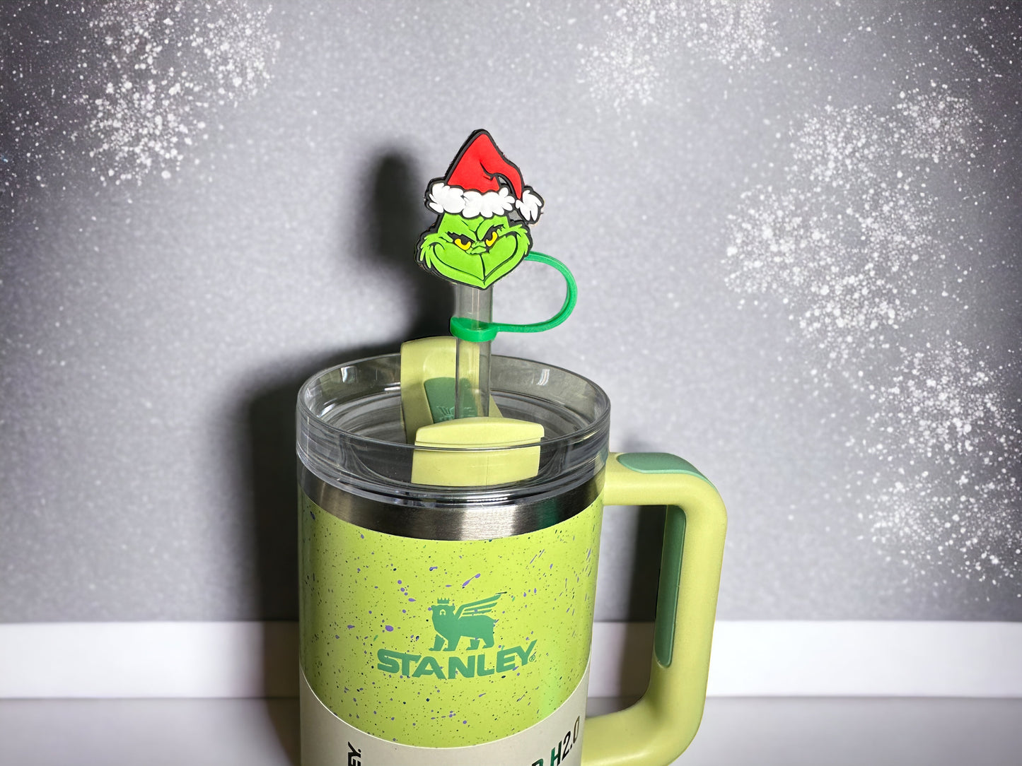 Grinch Straw Topper