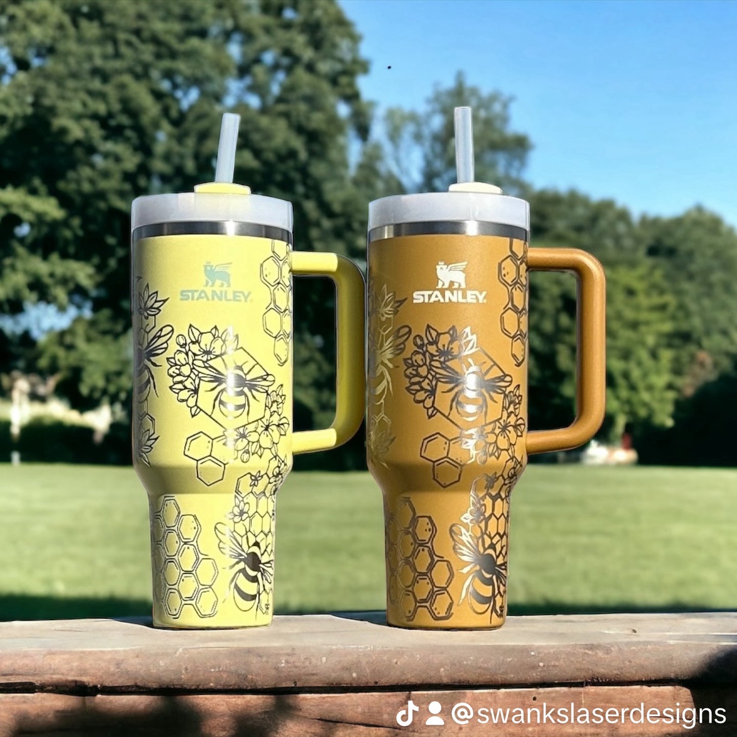 Honey Bee Laser Engraved Tumbler