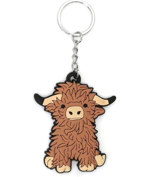 Highland Cow Keychain