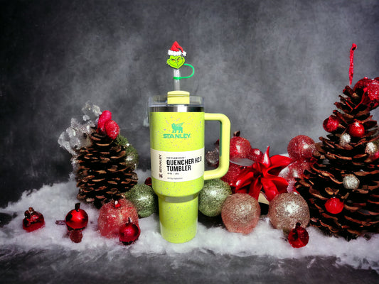 Grinch Straw Topper