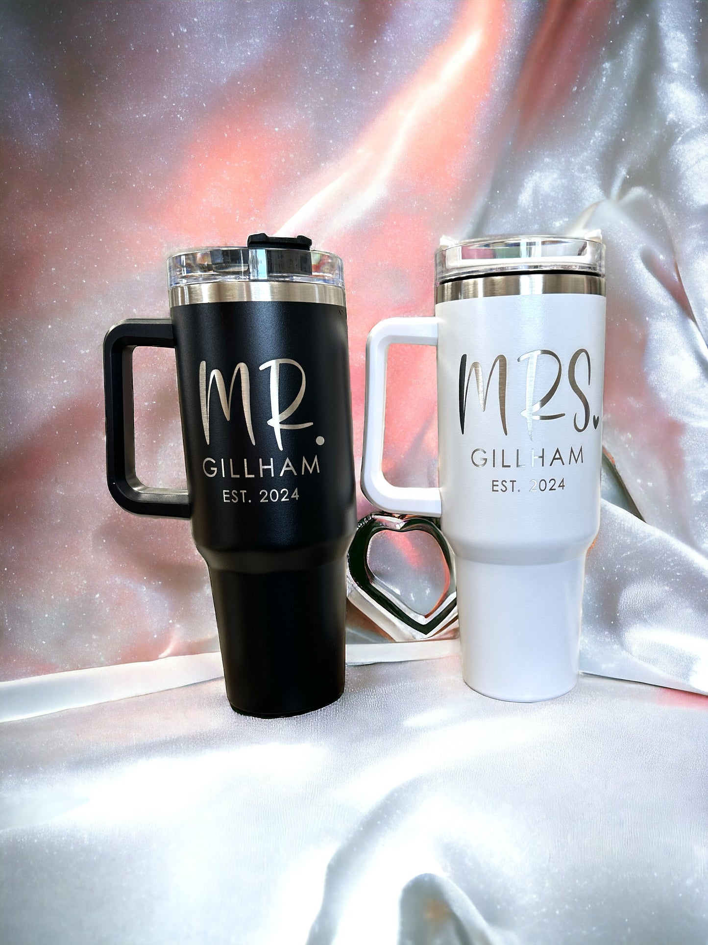 Mr. and Mrs. Wedding Tumbler Set