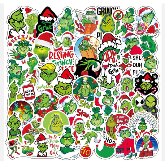 Grinch Stickers - 50 pack